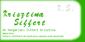 krisztina siffert business card